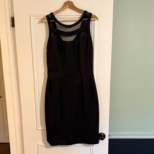 Long Tall Sally Black Mesh Detail Mini Dress